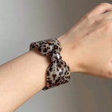 Daiiibabyyy  Personalized Exaggerated Acrylic Leopard Print Bow Open Bracelet Women Unique Wristband Bangle Party Fashion Jewelry