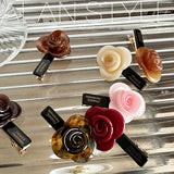 DAIIIBABYYY  -  4.5cm Long Korean Fashion Flower Hair Clips  Alligators for Girls and Women Hedawear Hair Accessories French Style