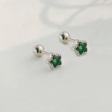 Daiiibabyyy  Mini Colorful Heart Ear Cartilage Piercing Lobe Stud Earring for Women Y2k Accessories Tragus Rook Helix Flat Ear Jewelry KAE312