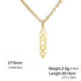 DAIIIBABYYY  -  Balanced Four Element Pendant Necklace Earth Gas Fire Water Pill Symbol Retro Protector Stainless Steel Birthday Gift