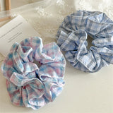 DAIIIBABYYY  -  Ins Hot Sale High-Grade Fashion Handcrafted  Fabric Colorful Elastic Scrunchies For Women Girls Refreshing Ponytail Head Rope