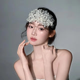 DAIIIBABYYY  -  French Retro Headband For Girls Handmade White Petal Headband Elegant Flower Wedding Hair Crown Women's Trendy Hair Accessories