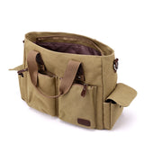 Daiiibabyyy  Canvas retro crossbody bag, handbag commuting bag, shoulder bag, work bag, large capacity handbag