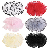 Daiiibabyyy  1PC Ruffled Organza Hair Scrunchies, Multi - Color Chiffon Hair Ties, Stylish Hair Accessories, Ideal for Daily & Party Looks