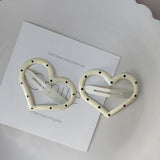 DAIIIBABYYY  -  2pc Alloy Big Heart Five-stare BB Hairpin Hair Clips for Women Girls Childs Gift Hair Accessories Party Holiday Ornament