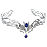 Daiiibabyyy  Fashion Vintage King Round Elves Crown Elegant Baroque Princess Diadems Leaf Leaves Punk Alloy Rhinestone Headdress Bridal Party
