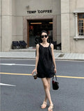DAIIIBABYYY  -  French Three-dimensional Twisted Sleeveless Top Shorts Set Women Summer Casual Glossy Vest Two-piece Set