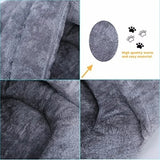 DAIIIBABYYY  -  Cat and Dog Triangle Pet Nest Winter Thickened and Warm Pet Mat Mongolian Yurt Fury Half Closed Sleeping Bag Pet Rest Supplies