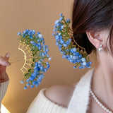 Daiiibabyyy  4 Colors New Chinese Style Flower Hairpins Women's Sweet Hair Sticks Party Hair Fork Bridal Wedding Romantic Hair Accessories M