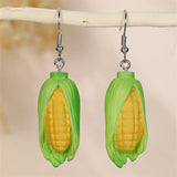 Daiiibabyyy  Bohemia Earrings Simulated Vegetable Dangle Earring Lettuce, Korean Style Cute Earrings Broccoli Alloy Mushroom Earrings