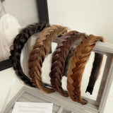 Daiiibabyyy Fashion Fishbone Braid Lazy Wig Twist Hair Bands for Women Luxury Designer Non-slip Braided Wigs Headband Hair Accessories