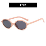 Daiiibabyyy  Oval Small Frame Retro Female Korean Plain Glasses Anti-blue Light Eyeglasses Eye Protection Ladies Optical Spectacle Eyeglass