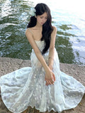 Daiiibabyyy  Korean Maxi Printing Dresses for Women Vestidos De Mujer Slim Waist Temperament Robe Femme Fashion Sexy Summer Slip Dress