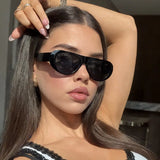 Daiiibabyyy  New Minimalist Small Frame Oval Sunglasses Ladies Outdoor Sun Shading Photography Sun Glasses Men Eyewear UV400 Eyeglasses