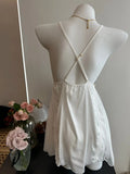 Daiiibabyyy  V-neck Ruffled Nightdress Beautiful Back Suspender Night Dress Sexy Silk Slim Fit Casual Loungewear Women Homewear Night Suits