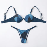 Daiiibabyyy  Sexy Bandage Bikini Set with Belt Female Brazilian Bikinis Halter Swimwear Women Swimsuit Bathing Suit Biquini