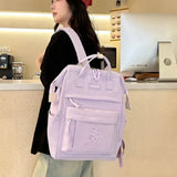 Daiiibabyyy  Fashion Handbag Travel Backpack Ins Style Large Capacity School Bag Adjustable Maternity Bag Adult