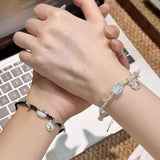 Daiiibabyyy  Simple Resin Kitten Handwoven Rope Bracelet for Women Unisex Resin Animal Cat Braided Bracelet Lovers Friendship Jewelry Gifts