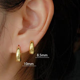 Daiiibabyyy 100% 925 Silver Geometry Earring for Women Minimalism Office Classical Smooth Jewelry Birthday Gift Dropshipping