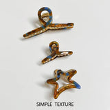 Daiiibabyyy  Acetate Star Hair Claw Clips for Women Tortoiseshell Hair Clips Cute Hair Accessories for Daily Hairstyle