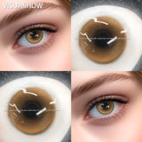 Daiiibabyyy  1 Pair Monaco Blue Color Contact Lenses Color Brown Purple Green Grey Cosmetic Lens Half Yearly Natural Fashion Beauty