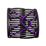 Daiiibabyyy  Shiny Rhinestone Beaded Hair Claws Magic Tuck Comb Updo Elastic Headwear Bun Ponytail Holder Beads Hair Combs Hair Styling Tools