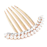 DAIIIBABYYY  -  5 Teeth Hair Side Combs Pearl Crystal Hairpin Comb Wedding Bridal Rhinestone Pearl Crystal Hair Comb Claw Hairpin Hair Accessory