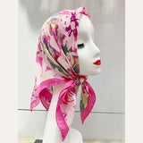 DAIIIBABYYY  -  New Silk Square Scarf Women Luxury Floral Print Kerchief Soft Satin Hairband Hands Bag Ribbon Foulard Hijab Neckerchief Headband