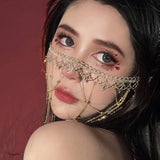 Daiiibabyyy  -  Face Curtain Face Veil Tassel Han Costume Ancient Headdress Face Covering Accessories Super Fairy Gas Accessories