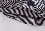DAIIIBABYYY  -  Women's French Style Pleated Striped Camisole Female Summer Off-shoulder Sleeveless Slim Fit Short Suspenders Tops with Ribbons