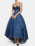 DAIIIBABYYY  -  Sexy Women Dress Vintage Off The Shoulder Layered Corset Strapless Elegant Irregular Hem Party Evening Vintage Maxi Dresses