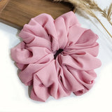 DAIIIBABYYY  -  Big Size Chiffon Scrunchies For Muslim Women Custom Elastic Volumizing Oversized Neat stitching Malaysian Bunch Hair Tie
