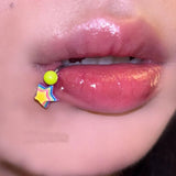 DAIIIBABYYY  -  1PC Colorful Star Lip Ring Lip piercing Acrylic Rainbow Star Stainless steel Body piercing Jewelry