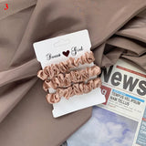 DAIIIBABYYY  -  3PCs/set Silk Satin Elastic Hair Band Small Scrunchies Set Ladies Rubber Bands Ponytail Holders for Women Girls Hair accessories
