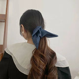 DAIIIBABYYY  -  Large Scrunchie for Hair Hairties Elastic Rubberbands for Girls Bun Hairstyle Scrunchie Denim Headwear Hair Accessories