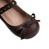 DAIIIBABYYY  -  Fashionable High heels Women's Mary Jane Shoes Buckle Sweet butterfly knot Single Shoes JK uniform Shoes Large size 48
