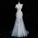 Daiiibabyyy  Light Luxury White Wedding Dress Elegant Spaghetti Straps Backless Pleated Sweetheart Neckline Special Occasion Evening Dress