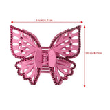 Daiiibabyyy  Large Double-layer Hollow Butterfly Grab Clip Diamond-encrusted Hairpin  Shark Clip  Disc Hair Clip  Fashion Headgear