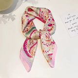 DAIIIBABYYY  -  New Silk Square Scarf Women Luxury Floral Print Kerchief Soft Satin Hairband Hands Bag Ribbon Foulard Hijab Neckerchief Headband