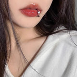 DAIIIBABYYY  -  1PC Cute Butterfly Lip Ring Stainless Steel Lip Piercing Vertical Labret  Spike Body Piercing Jewelry  16G Snake Bites