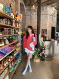 DAIIIBABYYY  -  Korean Women T Shirt 2025 A Niche Contrasting Striped Pullover Spring New American Retro Style Loose Versatile Top