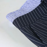 DAIIIBABYYY  -  Casual Patchwork Striped Striped Pants Office Lady Basic Mid-Waisted Wide Leg Pants Women 2025 Autumn Spring Streetwear