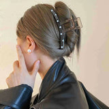 Daiiibabyyy  1pc Cute Dot Pattern Big Hair Claw Fashion Shark Clip Korean Style Large Hair Clip Women Girl Makeup Barrettes Hairpin