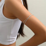 DAIIIBABYYY  -  Multilayer Gold Color Cuff Bracelet For Women Punk Style Metal Bracelet Minist Design Ins Daily Wear Party Jewelry