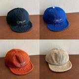 DAIIIBABYY  -  2024 Japanese Retro Short-brimmed Baseball Caps for Men Fashion Letter Embroidery Soft Top Niche Harajuku Style Women's Hats