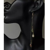Daiiibabyyy  Ethnic Style Opal Stone Glass Beads Woven Tassel Earrings Bohemian Retro Fashion Jewelry Women Niche Earrings Gifts