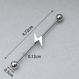 DAIIIBABYYY  -  1PC Industrial Piercing Barbells Jewelry Stainless Steel CZ Heart Ball Pearl Cartilage Helix Earring Body Piercing for Women Men