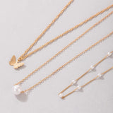 Daiiibabyyy Necklace Natural Freshwater Pearl Pendant Chain Women Butterfly Plating Fashion Jewelry Party Gift New Style Jewelry Gift