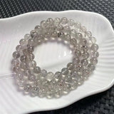 DAIIIBABYYY  -  7.6MM Natural Black Super Seven Quartz Triple Circle Bracelet Fashion Personalized Men Women Gift 1PCS