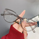 DAIIIBABYYY  -  Cat Eye Unisex Glasses Square Large Frame Women Man Vintage Flat Glasses Unisex New Anti Blu Ray TR90 Gafas De Lectura Mujer